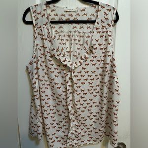 ModCloth fox pattern blouse